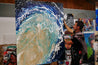 Point Break 140cm x 180cm Blue Cream Wave Textured Abstract Painting (SOLD)-Abstract-Franko-[franko_artist]-[Art]-[interior_design]-Franklin Art Studio