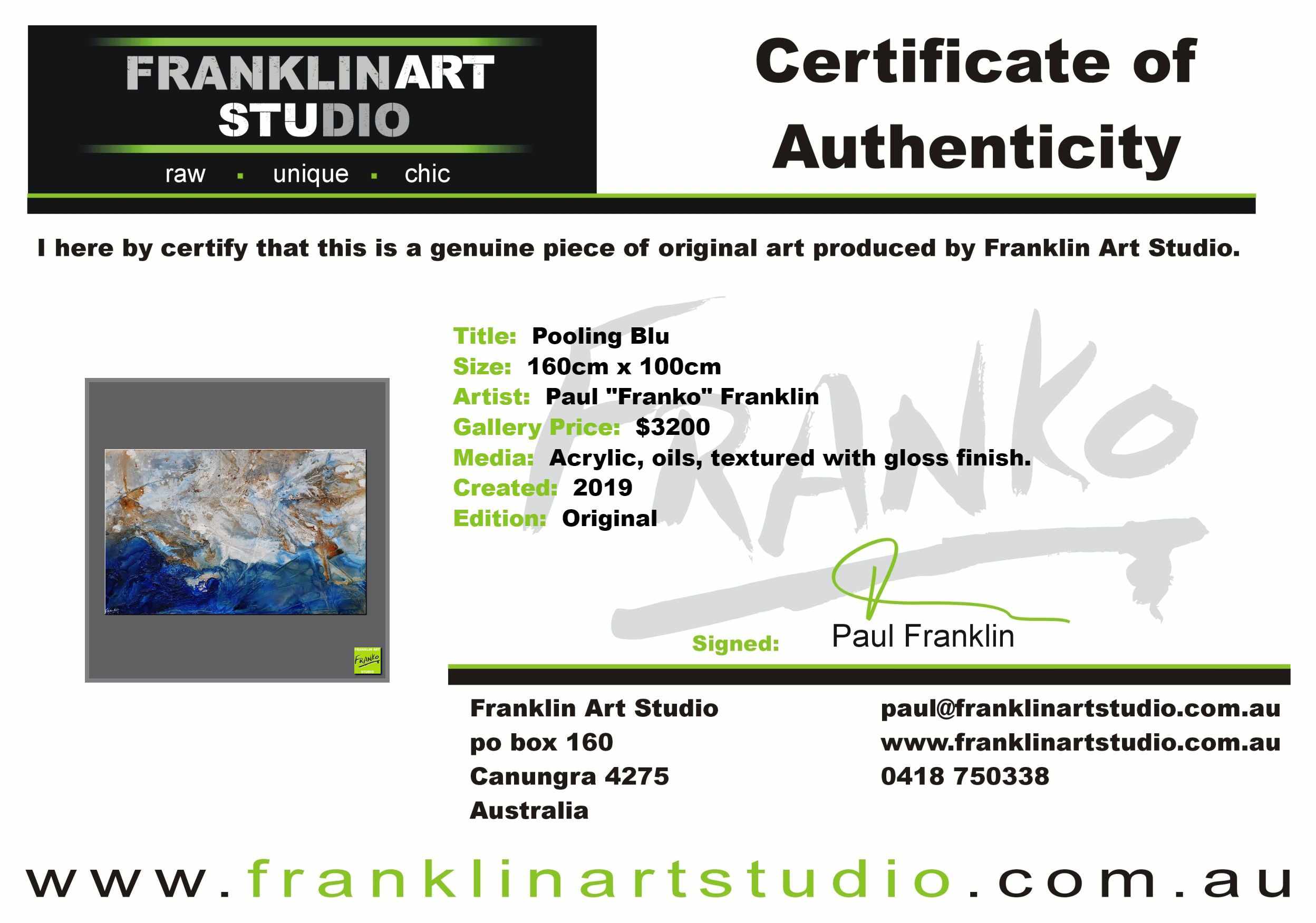 Pooling Blu 160cm x 100cm Cream Blue Textured Abstract Painting (SOLD)-Abstract-Franko-[franko_art]-[beautiful_Art]-[The_Block]-Franklin Art Studio