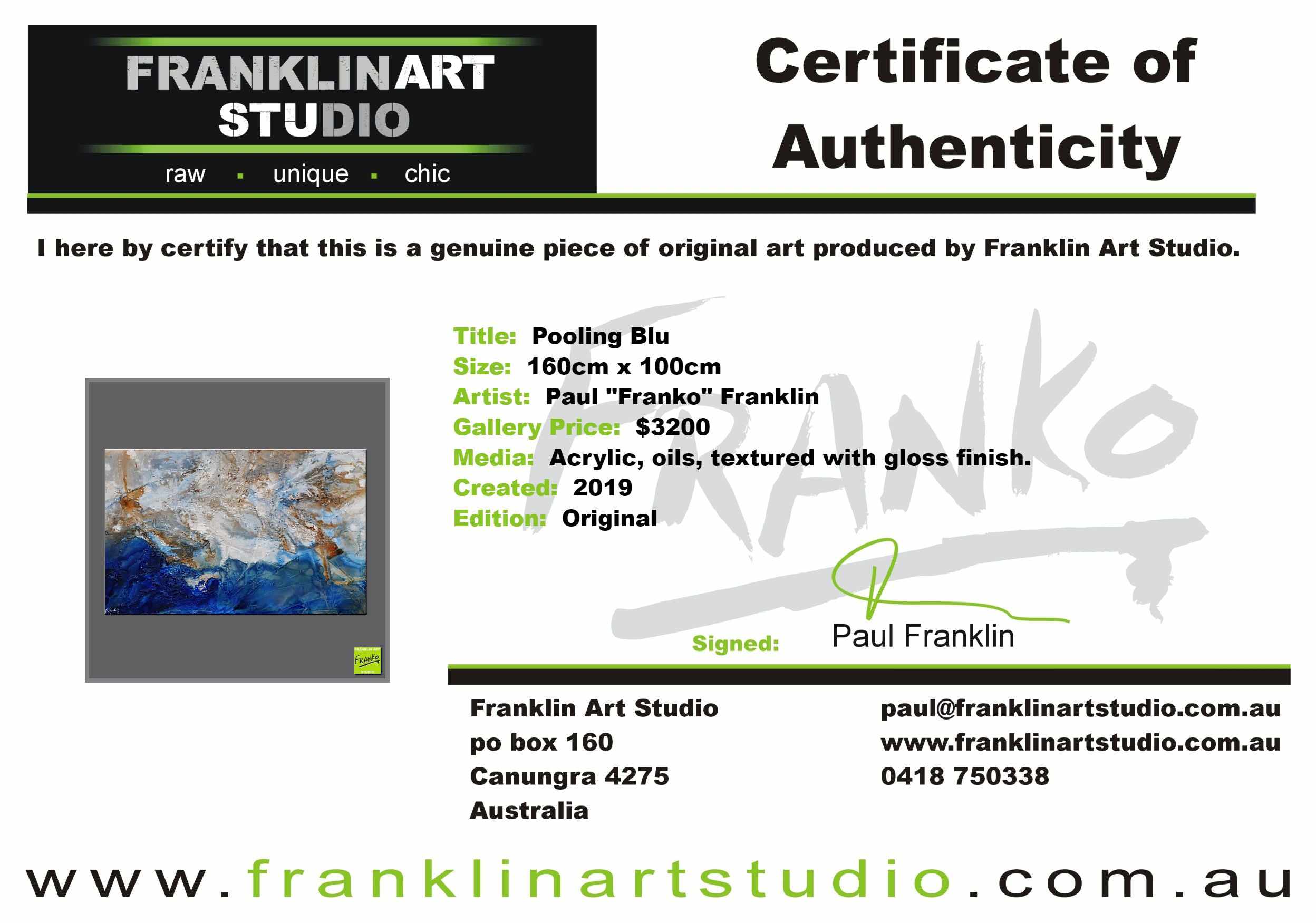 Pooling Blu 160cm x 100cm Cream Blue Textured Abstract Painting (SOLD)-Abstract-[Franko Artist]-[Cheryl]-[Wendy]-[Gabriela]-Franklin Art Studio