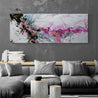 Pretty in Pink 160cm x 60cm Pink White Textured Abstract Painting (SOLD)-Abstract-[Franko]-[Artist]-[Australia]-[Painting]-Franklin Art Studio