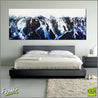 Prussian Blue Crush 200cm x 80cm Blue Abstract Painting (SOLD)-abstract-Franko-[huge]-[Australian]-[best Selling]-Franklin Art Studio