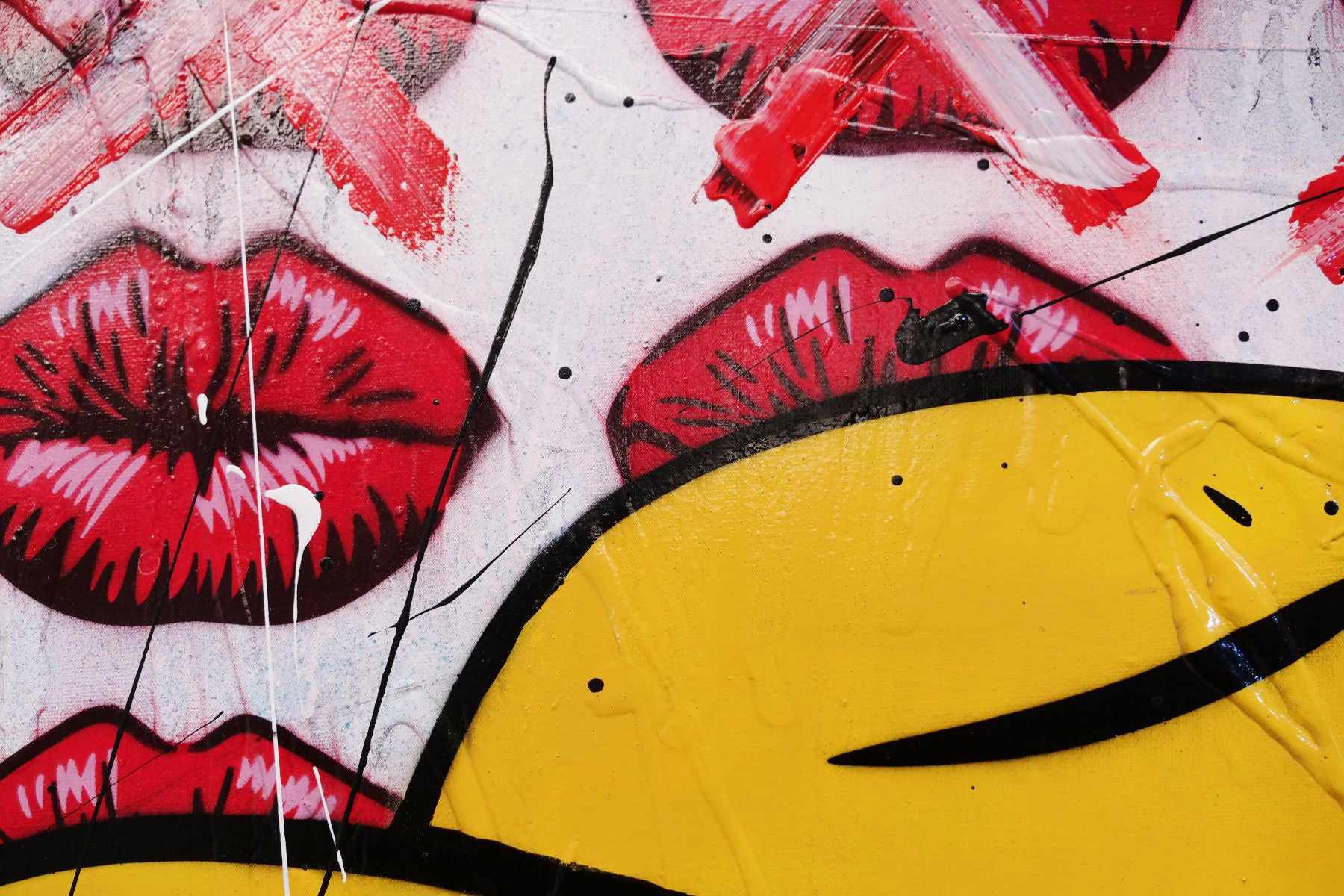 Pucker Up Cowboy 75cm x 100cm Cowgirl Textured Urban Pop Art Painting