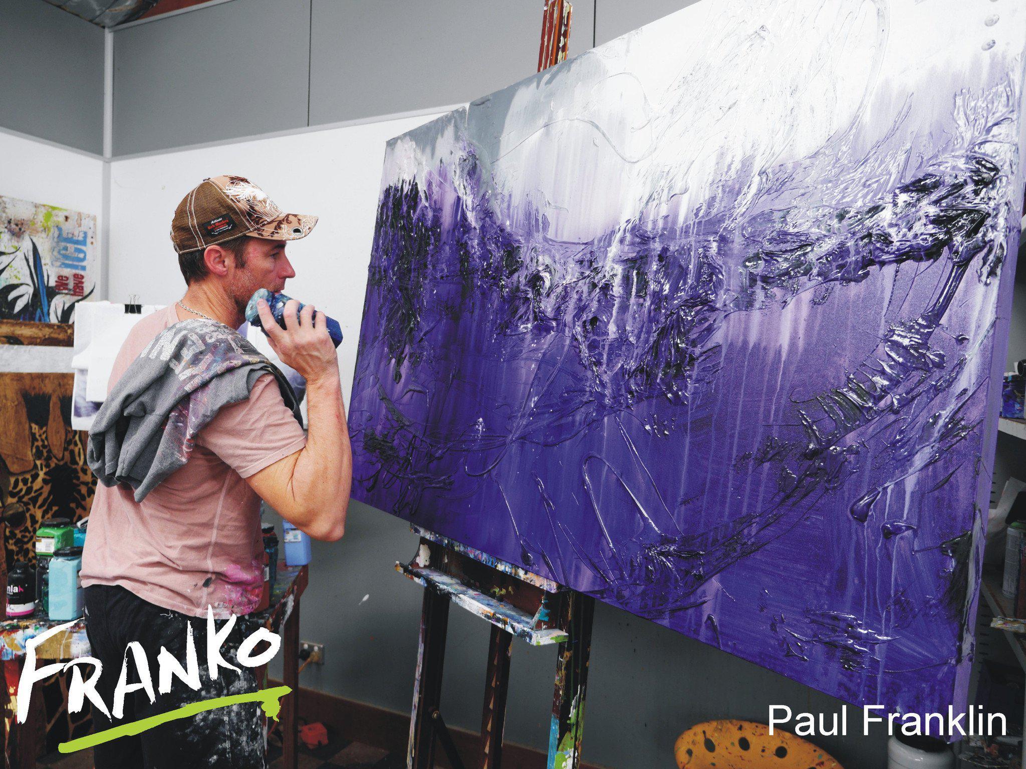 Purple Rush 160cm x 100cm Purple Abstract Painting (SOLD)-abstract-[Franko Artist]-[Gold Coast]-[Brisbane]-[Huge]-Franklin Art Studio