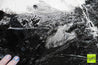 Ravenous Darkness 200cm x 80cm Black White Textured Abstract Painting (SOLD)-Abstract-[Franko]-[Artist]-[Australia]-[Painting]-Franklin Art Studio