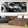 Ravenous Darkness 200cm x 80cm Black White Textured Abstract Painting (SOLD)-Abstract-Franko-[huge]-[Australian]-[best Selling]-Franklin Art Studio