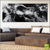 Ravenous Darkness 200cm x 80cm Black White Textured Abstract Painting (SOLD)-Abstract-Franko-[Franko]-[huge_art]-[Australia]-Franklin Art Studio