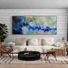 Raw Nature 240cm x 100cm Blue Grey Green Textured Abstract Painting (SOLD)-Abstract-Franko-[huge]-[Australian]-[best Selling]-Franklin Art Studio