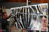 Raw Serengeti 160cm x 100cm African Zebra Textured Urban Pop Art Painting (SOLD)-abstract realism-Franko-[franko_artist]-[Art]-[interior_design]-Franklin Art Studio