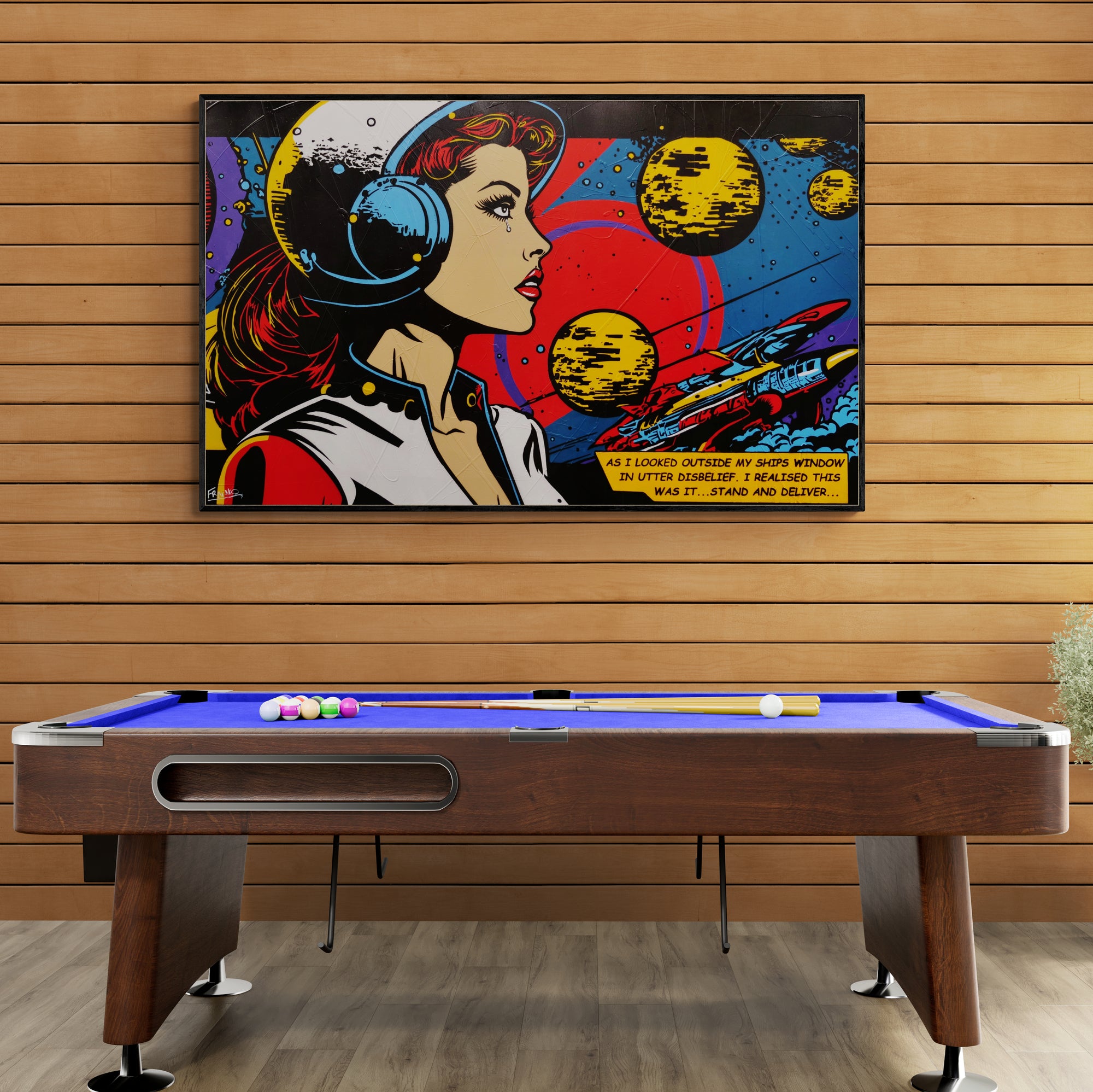 Stand and Deliver ...160cm x 100cm Space Cadet Textured Urban Pop Art Painting (SOLD)