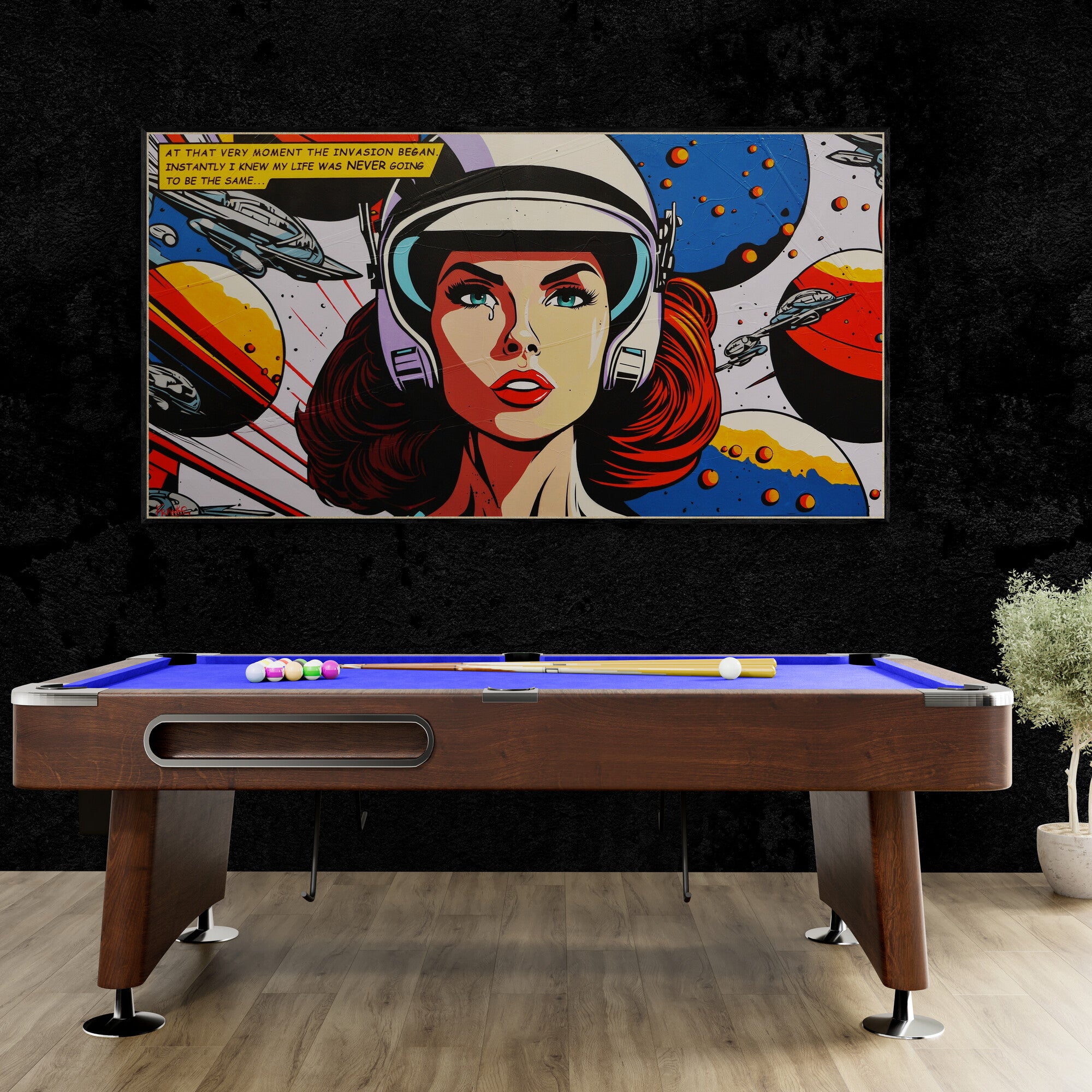 Instantly ... 190cm x 100cm Space Cadet Textured Urban Pop Art Painting (SOLD)