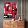 Red Black 120cm x 100cm Black Red Abstract Painting-abstract-Franko-[franko_artist]-[Art]-[interior_design]-Franklin Art Studio