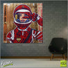 Red Cadet 117cm x 117cm Space Cadet #INDUSTRIAL STYLING ON A RECYCLED PALLET Pop Art Painting (SOLD)-urban pop-Franko-[Franko]-[huge_art]-[Australia]-Franklin Art Studio