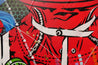 Red Cadet Romances 120cm x 150cm Space Cadet Textured Urban Pop Art Painting (SOLD)-Urban Pop Art-[Franko]-[Artist]-[Australia]-[Painting]-Franklin Art Studio