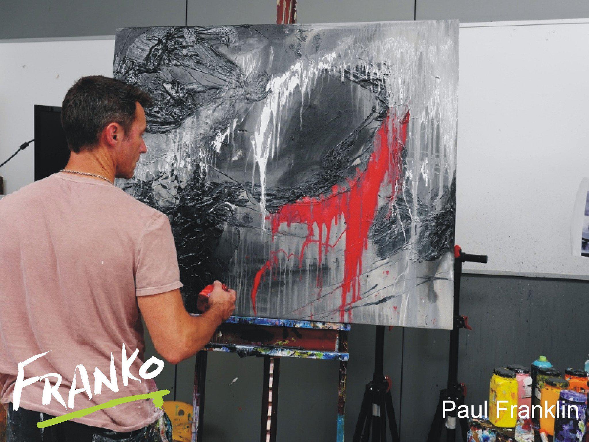 Red Elegance 120cm x 100cm Black and red Abstract Painting (SOLD)-abstract-[Franko]-[Australian]-[Popular]-[Best Selling]-Franklin Art Studio