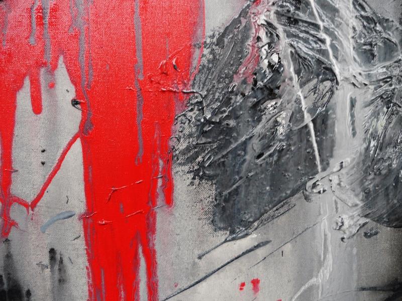 Red Elegance 120cm x 100cm Black and red Abstract Painting (SOLD)-abstract-[Franko Artist]-[The Block]-[Dream Homes]-[ideas]-Franklin Art Studio