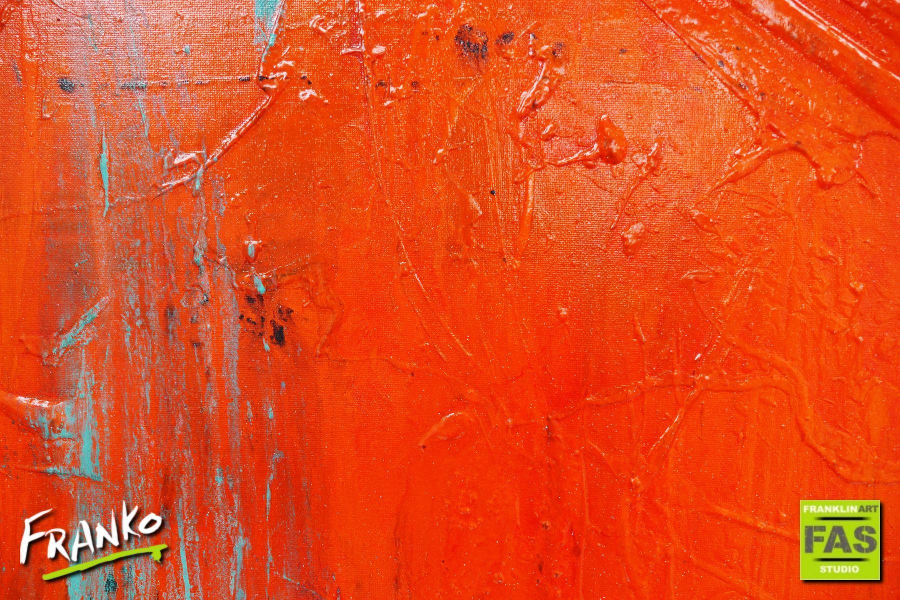 Red Jack Orange Bling 140cm x 100cm Red Orange Abstract Painting (SOLD)-abstract-[Franko]-[Artist]-[Australia]-[Painting]-Franklin Art Studio