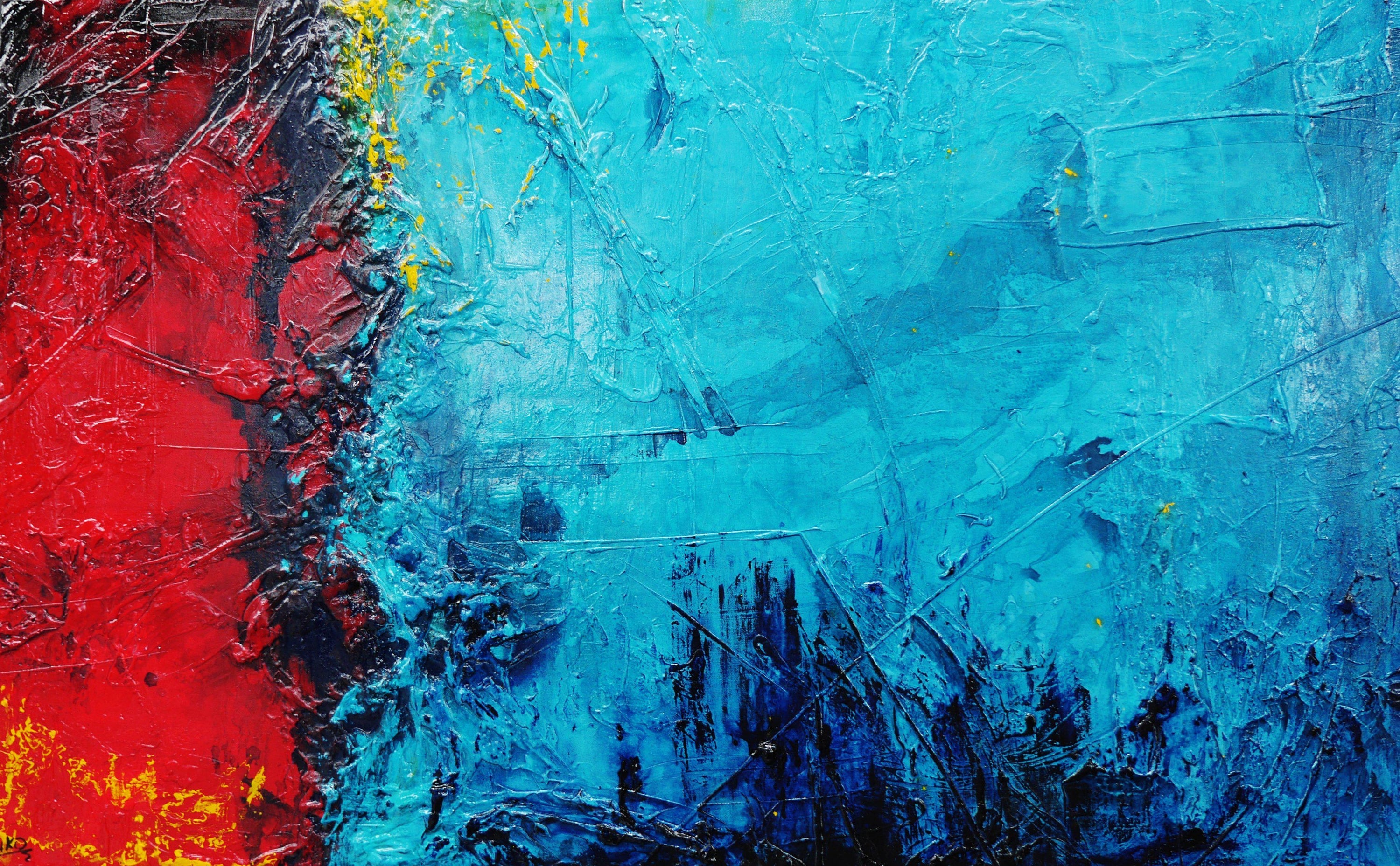 Red Oxygen 160cm x 100cm Blue Red Abstract Painting (SOLD)-Abstract-[Franko ]-[Gallery]-[popular]-[Australia]-Franklin Art Studio