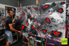 Red Pools 190cm x 100cm Grey Red Textured Abstract Painting (SOLD)-Abstract-[Franko Artist]-[Gold Coast]-[Brisbane]-[Huge]-Franklin Art Studio