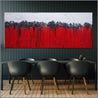 Red Raw 200cm x 80cm Red White Textured Abstract Painting (SOLD)-Abstract-Franko-[Franko]-[huge_art]-[Australia]-Franklin Art Studio
