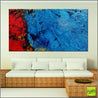 Red & Teal Ice 190cm x 100cm Blue Red Textured Abstract Painting (SOLD)-Abstract-Franko-[huge]-[Australian]-[best Selling]-Franklin Art Studio