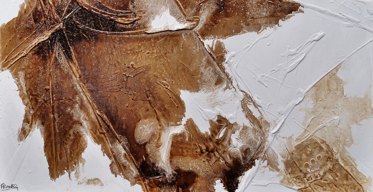 Resonance 190cm x 100cm Rust White Textured Abstract Painting (SOLD)-Abstract-Franko-[Franko]-[Australia_Art]-[Art_Lovers_Australia]-Franklin Art Studio