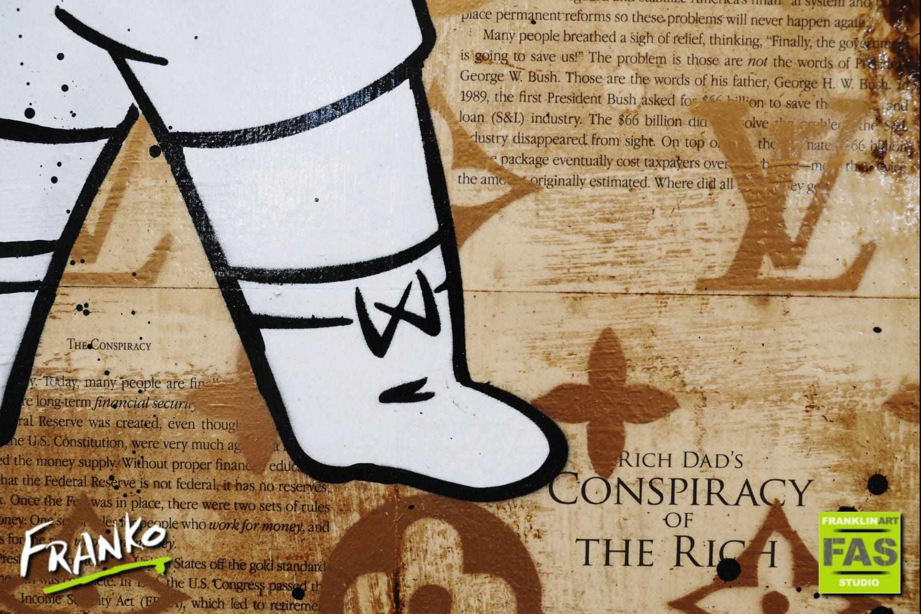 Richie V. 6 75cm x 100cm Richie Rich Bitcoin Vintage Book Pop art Painting (SOLD)