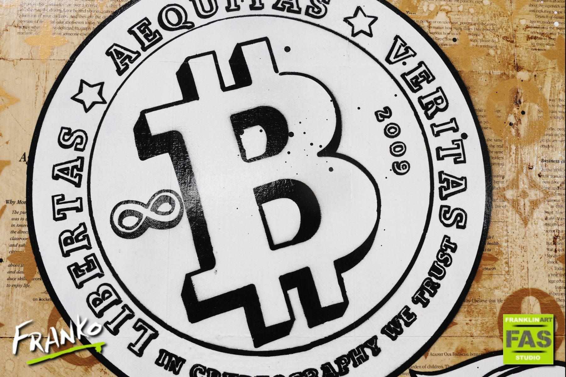 Richie V. 6 75cm x 100cm Richie Rich Bitcoin Vintage Book Pop art Painting (SOLD)-book club-[Franko]-[Artist]-[Australia]-[Painting]-Franklin Art Studio