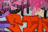 Roar 140cm x 100cm Graffiti Textured Urban Pop Art Painting-urban pop-[Franko]-[Artist]-[Australia]-[Painting]-Franklin Art Studio