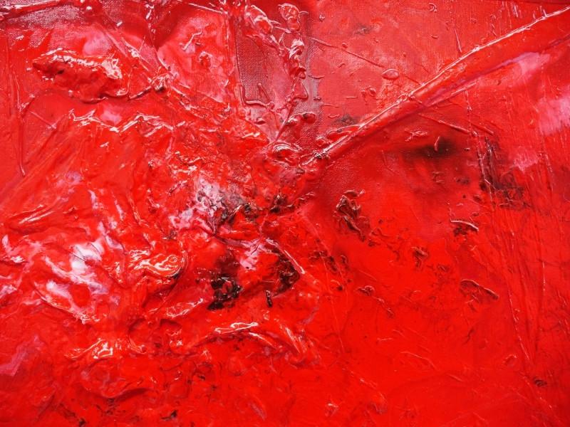 Rock Lobster 120cm x 120cm Red Abstract Painting (SOLD)