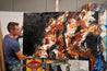 Rocky Road 160cm x 100cm Brown Black Textured Abstract Painting (SOLD)-Abstract-Franko-[franko_artist]-[Art]-[interior_design]-Franklin Art Studio