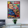 Rogue Hero Rosie 140cm x 100cm Rosie The Riveter Textured Urban Pop Art Painting (SOLD)-Urban Pop Art-Franko-[Franko]-[Australia_Art]-[Art_Lovers_Australia]-Franklin Art Studio