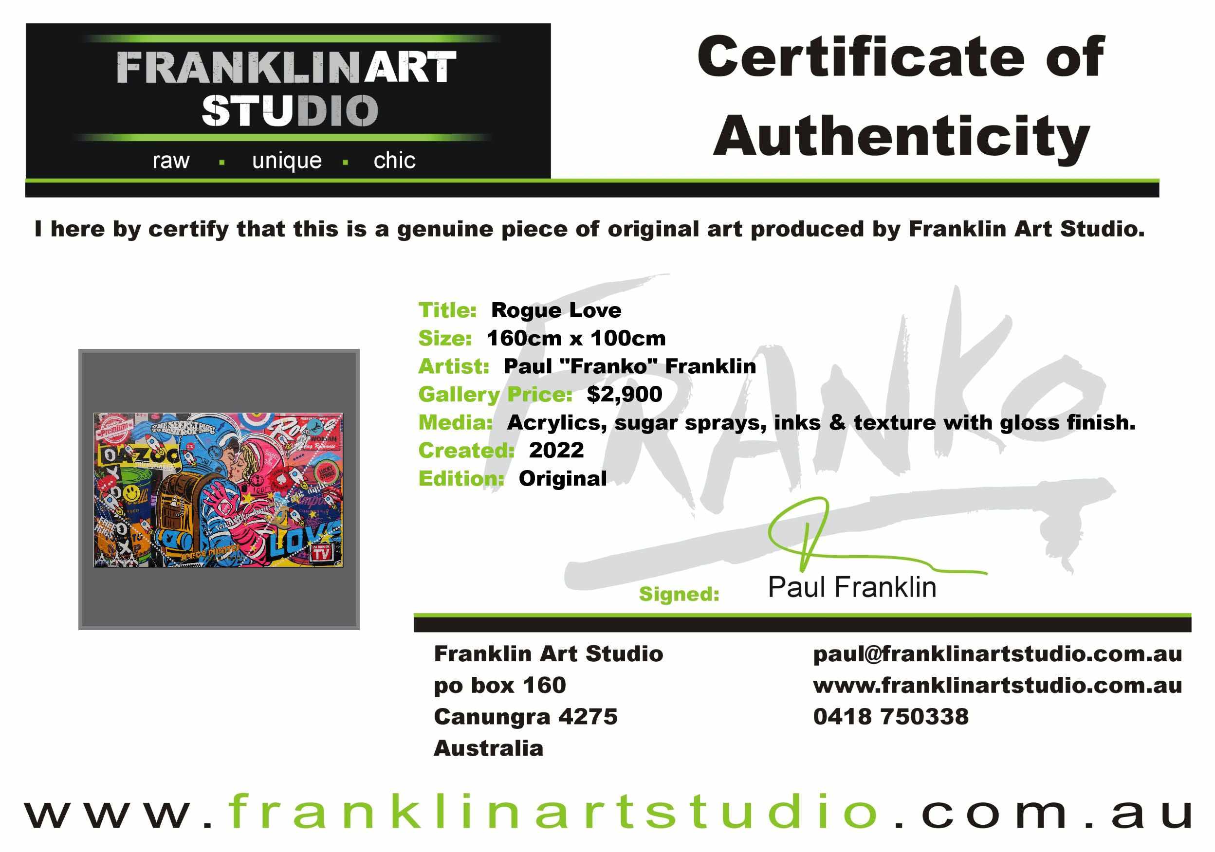 Rogue Love 160cm x 100cm Space Cadets Kissing Textured Urban Pop Art Painting (SOLD)-Urban Pop Art-[Franko Artist]-[Cheryl]-[Wendy]-[Gabriela]-Franklin Art Studio