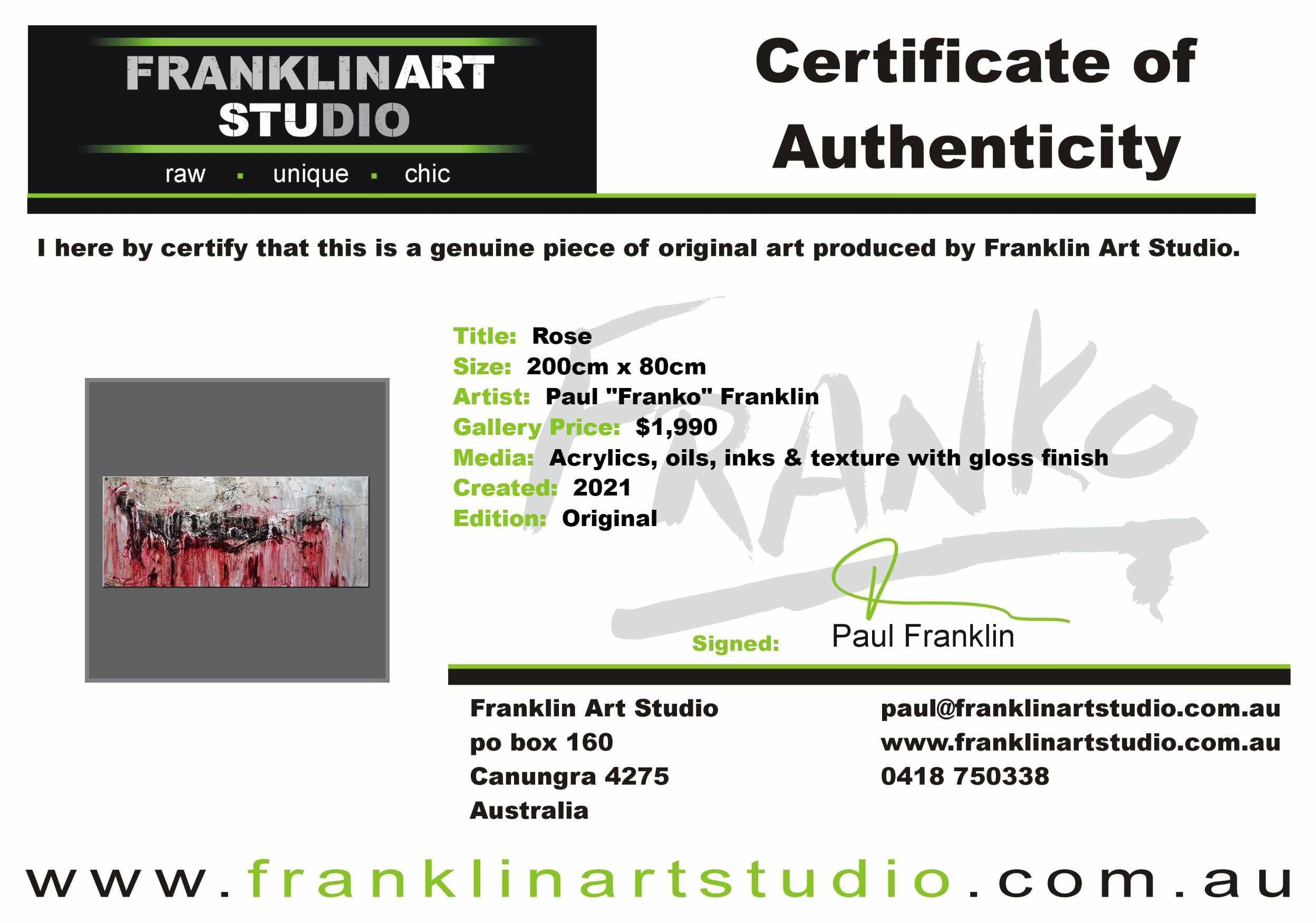 Rose 200cm x 80cm Grey Red Textured Abstract Painting-Abstract-Franko-[franko_artist]-[Art]-[interior_design]-Franklin Art Studio