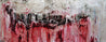 Rose 200cm x 80cm Grey Red Textured Abstract Painting-Abstract-Franko-[Franko]-[Australia_Art]-[Art_Lovers_Australia]-Franklin Art Studio