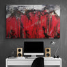 Rubine Steel 160cm x 100cm Red Black Textured Abstract Painting-Abstract-[Franko]-[Artist]-[Australia]-[Painting]-Franklin Art Studio