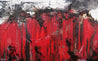 Rubine Steel 160cm x 100cm Red Black Textured Abstract Painting-Abstract-Franko-[Franko]-[Australia_Art]-[Art_Lovers_Australia]-Franklin Art Studio