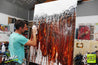 Rust & Lust 140cm x 100cm Brown White Abstract Painting (SOLD)-Abstract-[Franko Artist]-[Gold Coast]-[Brisbane]-[Huge]-Franklin Art Studio