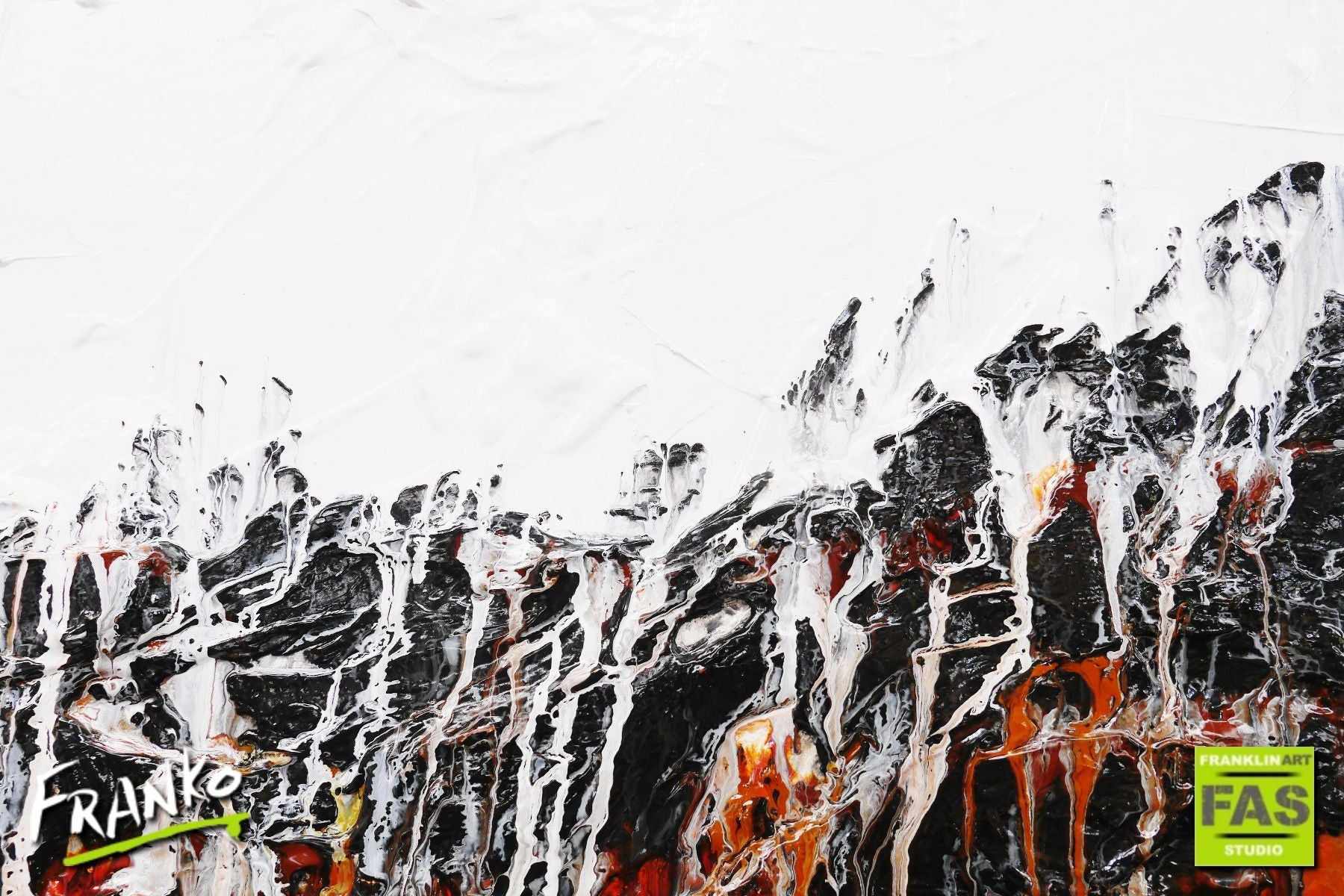Rust & Lust 140cm x 100cm Brown White Abstract Painting (SOLD)