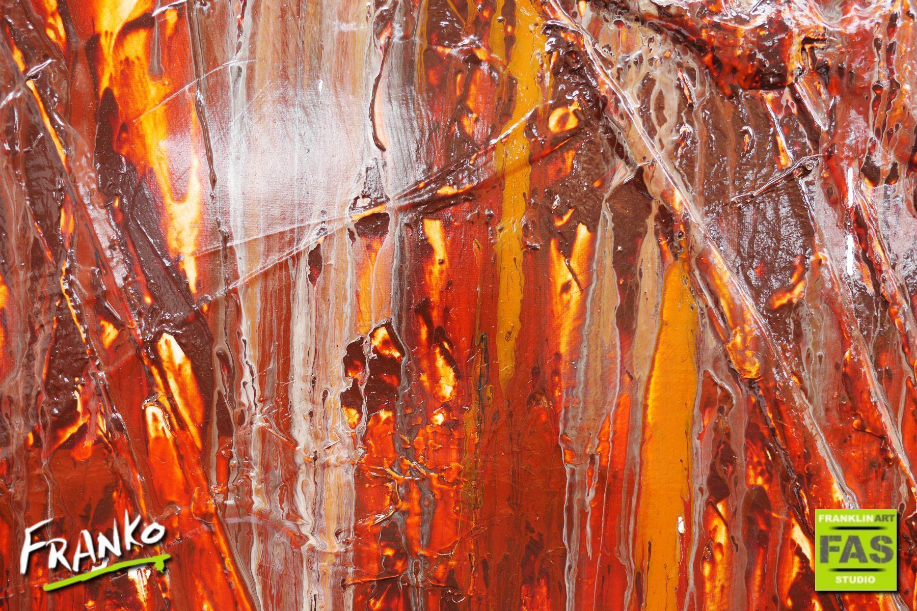 Rust & Lust 140cm x 100cm Brown White Abstract Painting (SOLD)-Abstract-[Franko]-[Artist]-[Australia]-[Painting]-Franklin Art Studio