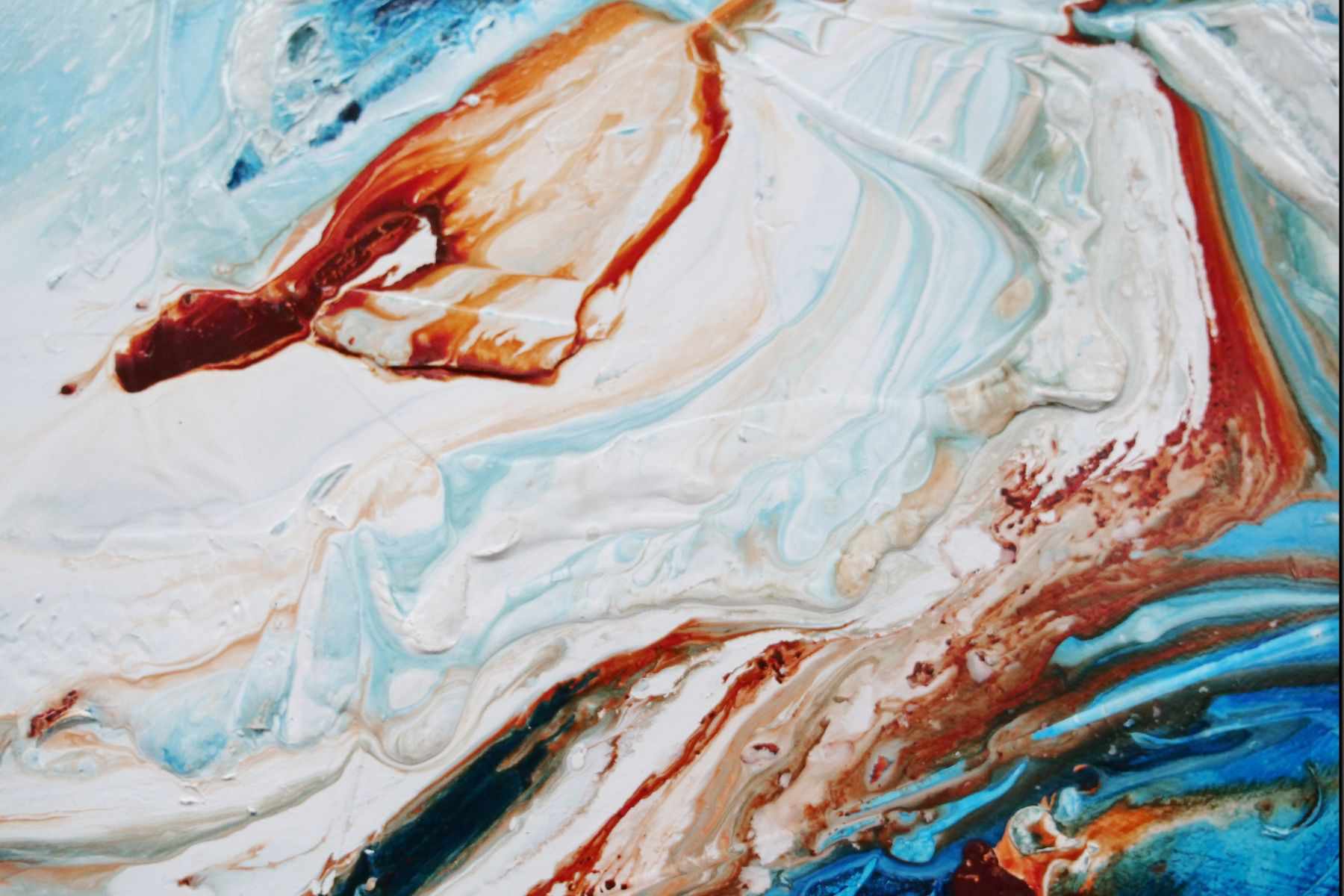 Rust and Azure 240cm x 100cm Blue Oxide Textured Abstract Painting (SOLD)