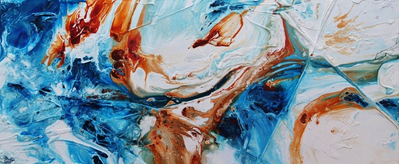 Rust and Azure 240cm x 100cm Blue Oxide Textured Abstract Painting (SOLD)-Abstract-[Franko ]-[Gallery]-[popular]-[Australia]-Franklin Art Studio