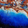 Rusted Coast 150cm x 150cm Blue Orange Textured Abstract Painting (SOLD)-Abstract-Franko-[Franko]-[Australia_Art]-[Art_Lovers_Australia]-Franklin Art Studio