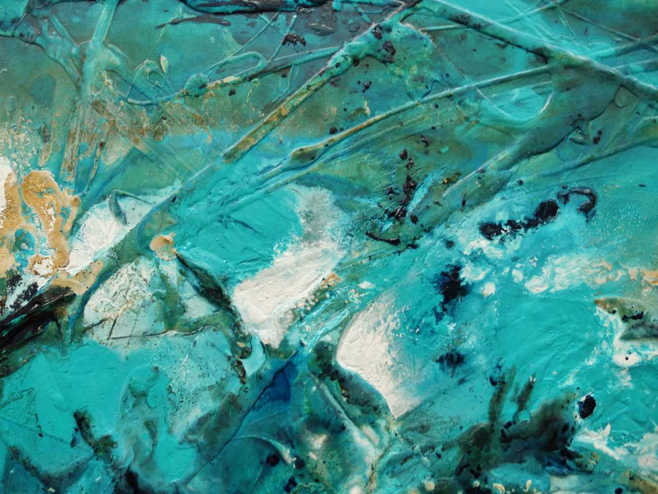Rusted Honey 160cm x 100cm Teal Rust Textured Abstract Painting