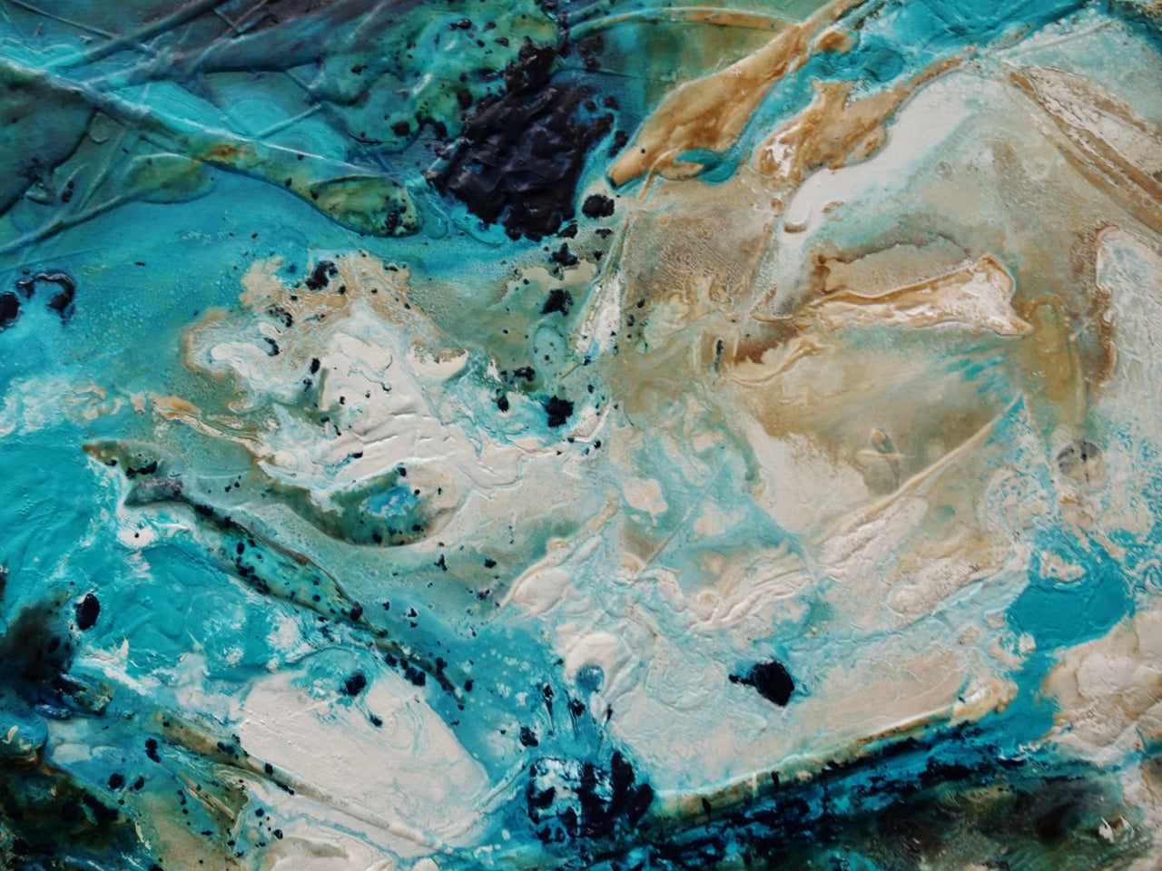 Rusted Honey 160cm x 100cm Teal Rust Textured Abstract Painting