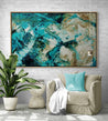 Rusted Honey 160cm x 100cm Teal Rust Textured Abstract Painting-Abstract-Franko-[huge]-[Australian]-[best Selling]-Franklin Art Studio