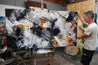 Rusted Icon 190cm x 100cm Grey Black Rust Textured Abstract Painting (SOLD)-Abstract-Franko-[franko_artist]-[Art]-[interior_design]-Franklin Art Studio