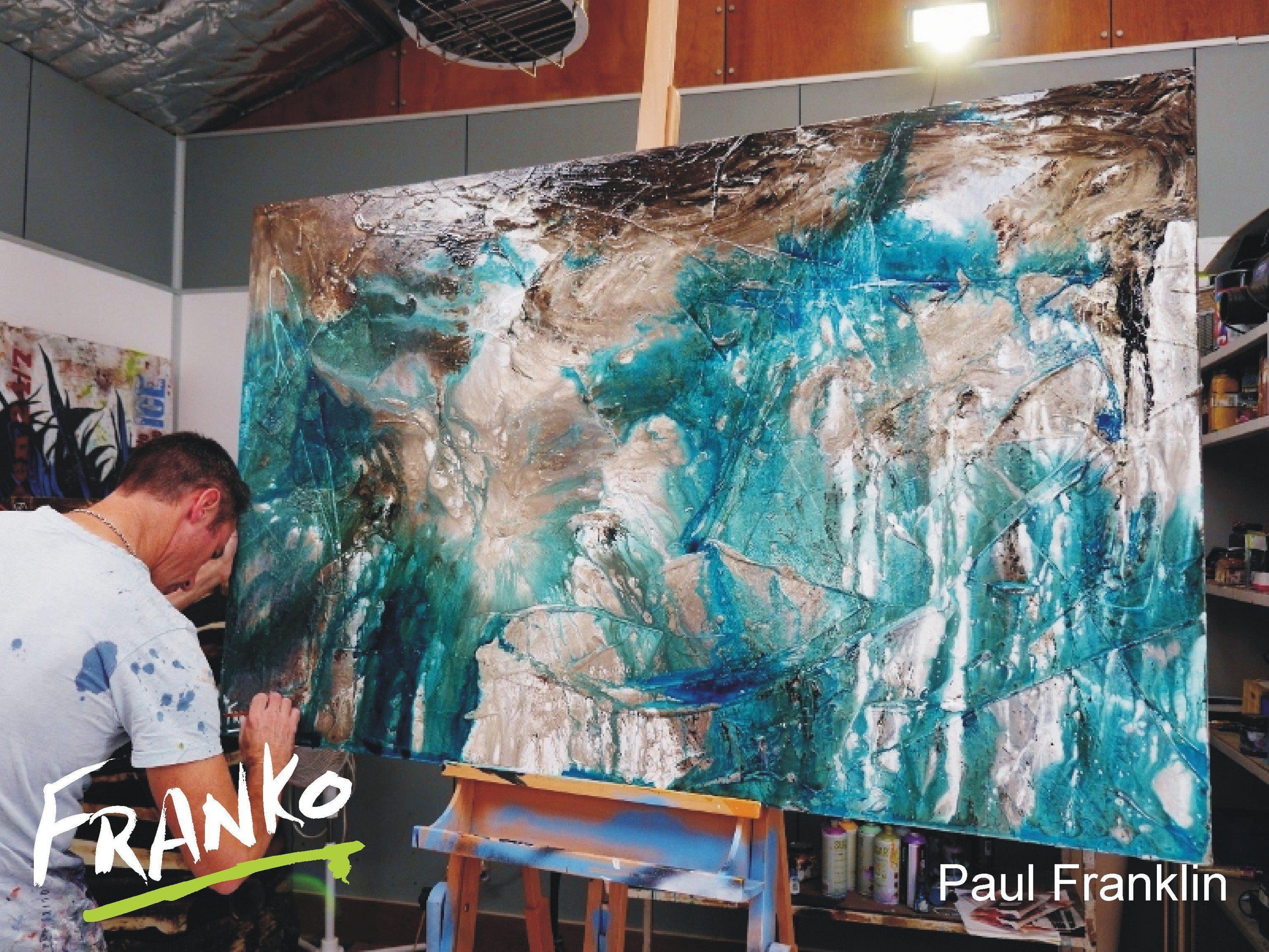 Rusted Jade 160cm x 100cm Jade Abstract Painting (SOLD)-abstract-[Franko Artist]-[Gold Coast]-[Brisbane]-[Huge]-Franklin Art Studio