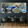 Rusted Lake 200cm x 80cm White Brown Blue Textured Abstract Painting (SOLD)-Abstract-Franko-[huge]-[Australian]-[best Selling]-Franklin Art Studio