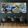 Rusted Lake 200cm x 80cm White Brown Blue Textured Abstract Painting (SOLD)-Abstract-Franko-[Franko]-[huge_art]-[Australia]-Franklin Art Studio