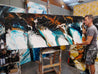 Rusted Motion 200cm x 80cm White Black Teal Textured Abstract Painting (SOLD)-Abstract-[Franko Artist]-[The Block]-[Dream Homes]-[ideas]-Franklin Art Studio
